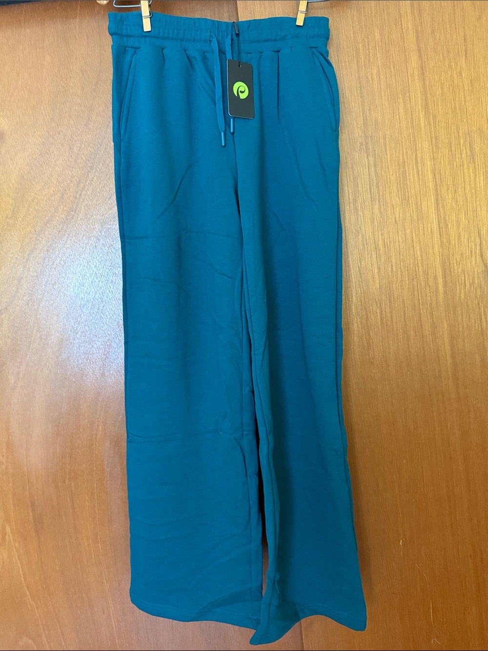 NWT Pinspark teal wide-leg pants